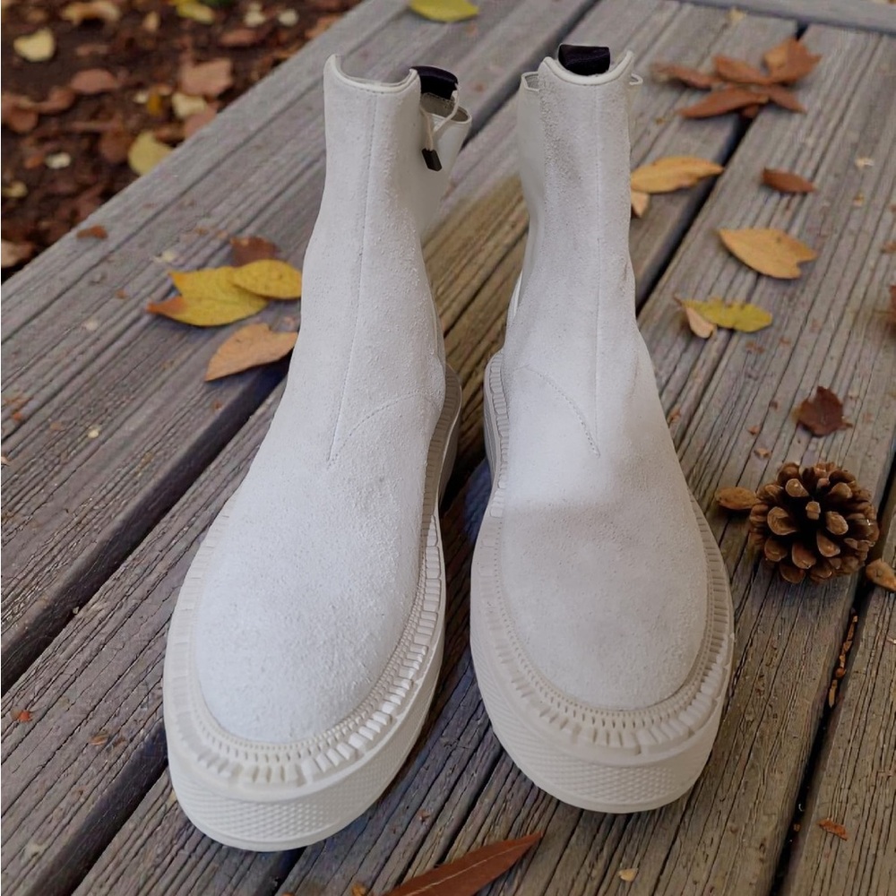Eytys Cream Chunky Sole Boots